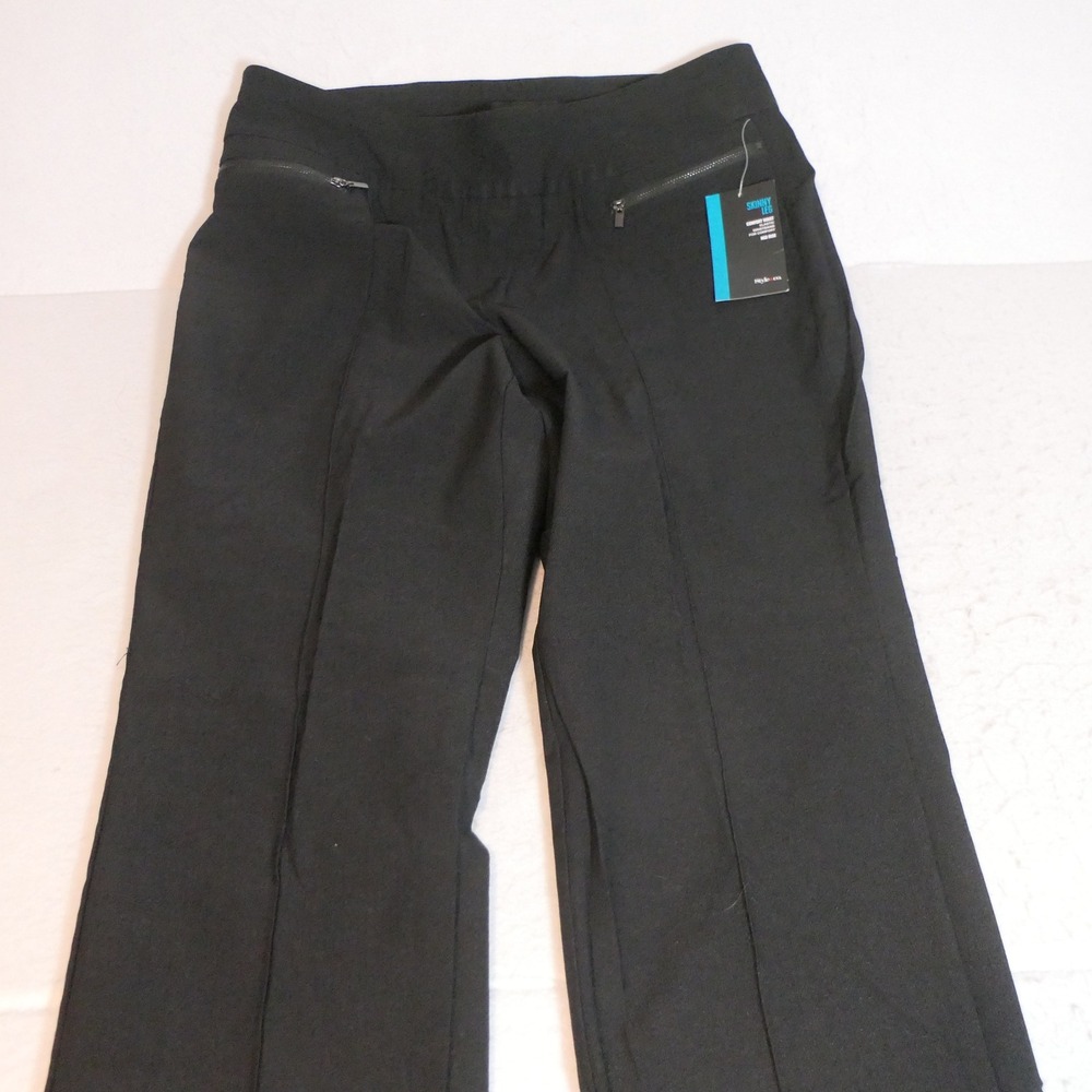 NEW Style & Co Women Pants L Black Skinny Leg Minimalist Career Capsule Wardrobe
